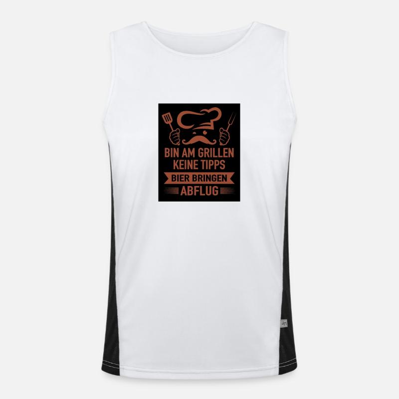 Grillsaison Funktionelles Kontrast-Tank Top für Männer 