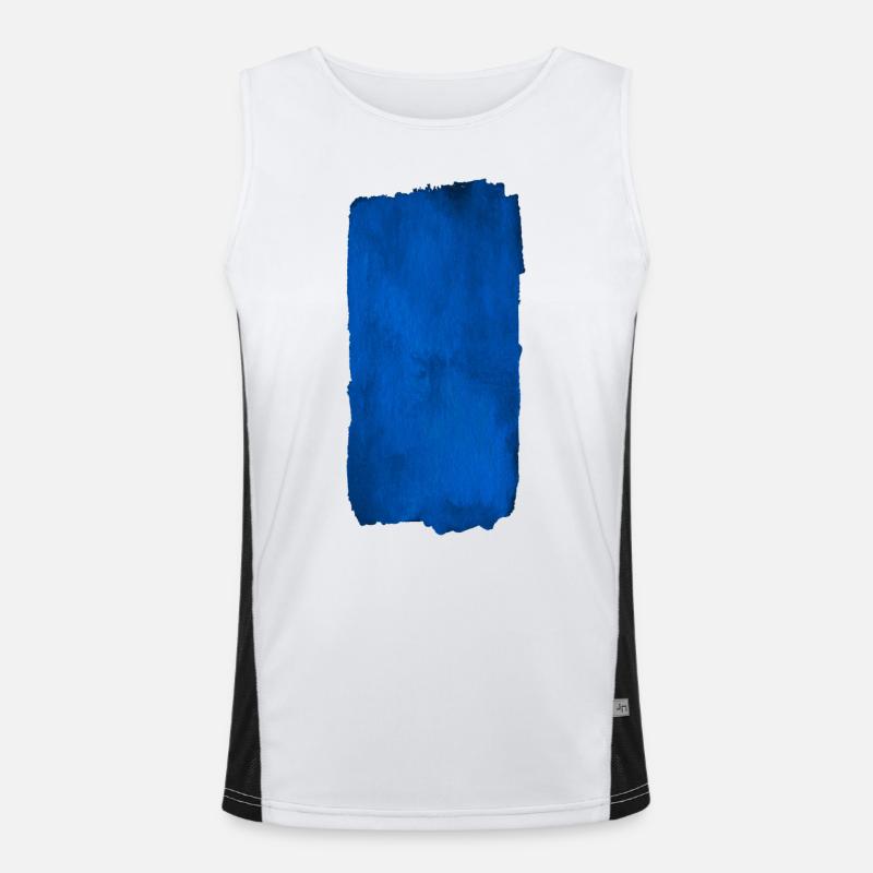 Blau Fläche / Hintergrund - FARBE Funktionelles Kontrast-Tank Top für Männer 