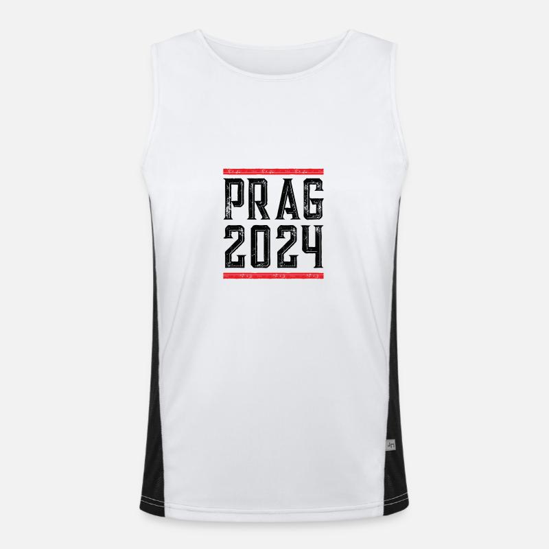 Prag 2024 Funktionelles Kontrast-Tank Top für Männer 