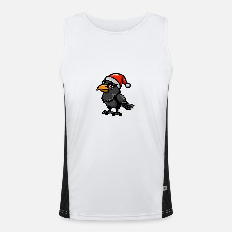 Raven Crow Christmas Men's Functional Contrast Tank Top 