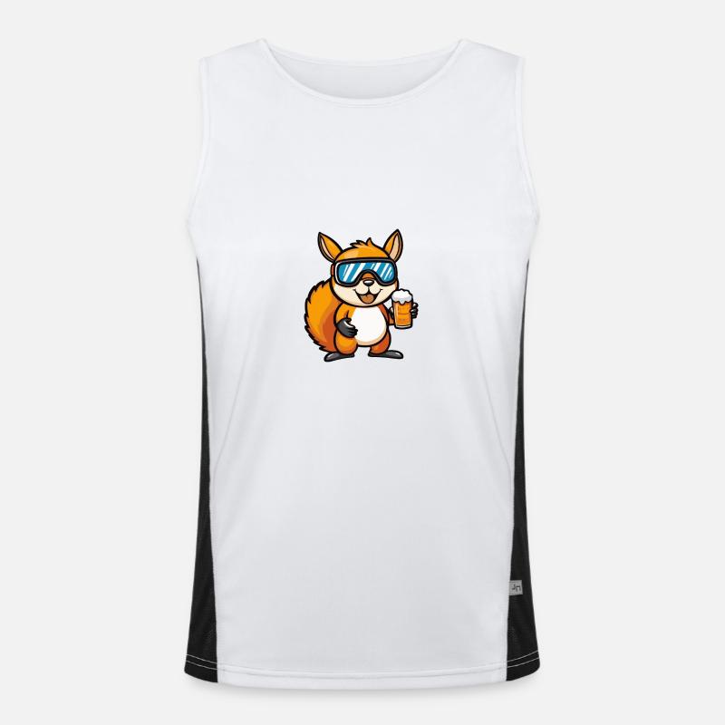 Squirrel Ski Beer Men's Functional Contrast Tank Top 