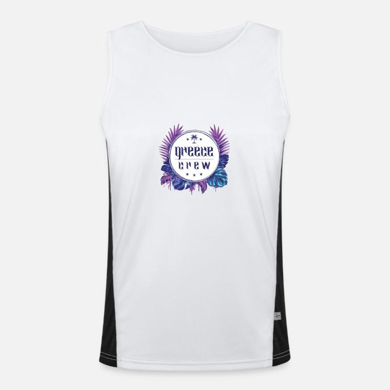 Greece Crew Colorful Men's Functional Contrast Tank Top 