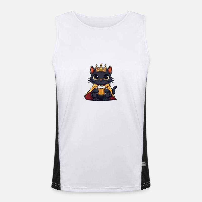 Bière de chat drôle Débardeur respirant contrasté Homme 