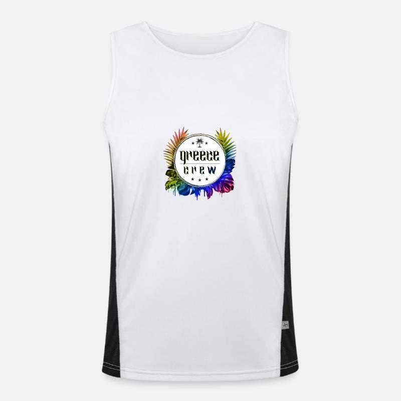 Grèce Crew Coloré Débardeur respirant contrasté Homme 
