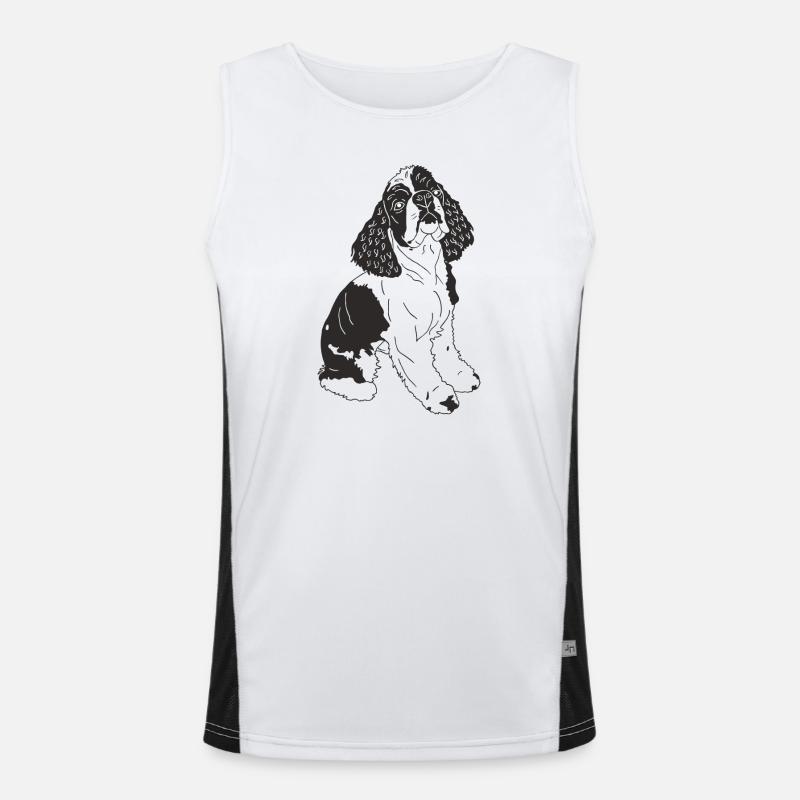 Cocker Spaniel Funktionelles Kontrast-Tank Top für Männer 