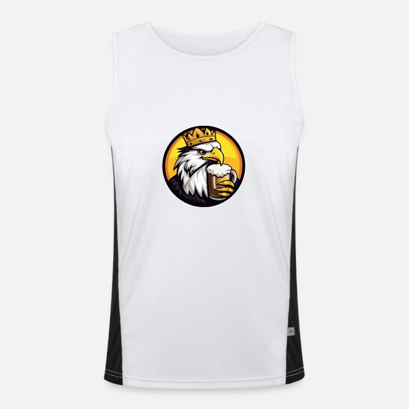 Eagle Beer Comic - Men's Functional Contrast Tank Top  - white/black