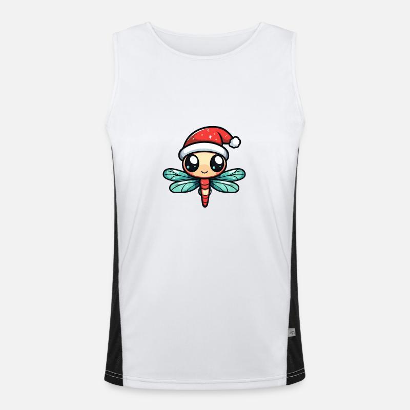 Dragonfly Christmas Cute Men's Functional Contrast Tank Top 