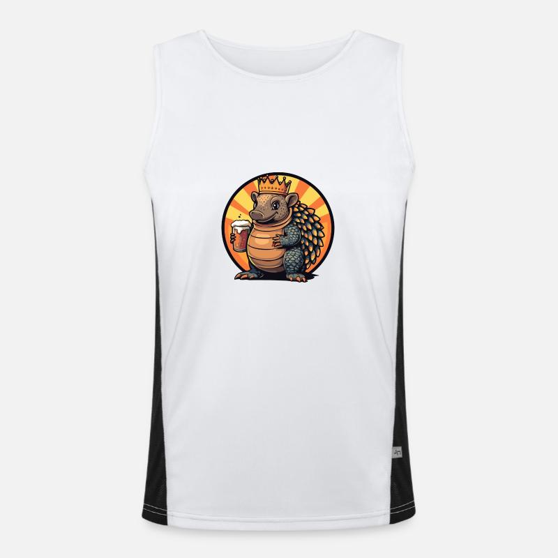 Gürteltier Bier Comic Funktionelles Kontrast-Tank Top für Männer 