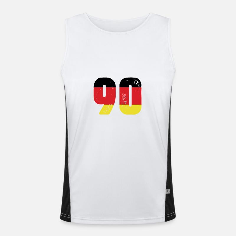 90 Number Jersey Germany - Men's Functional Contrast Tank Top  - white/black