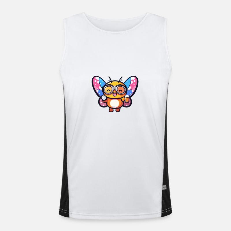 Butterfly Ski Beer Men's Functional Contrast Tank Top 