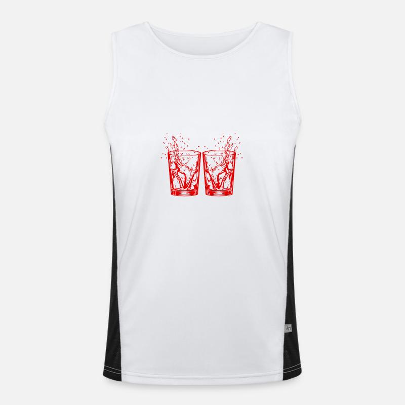Tequila Drink Funktionelles Kontrast-Tank Top für Männer 