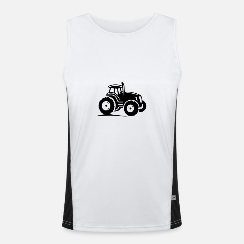 Tractor icon Men's Functional Contrast Tank Top 