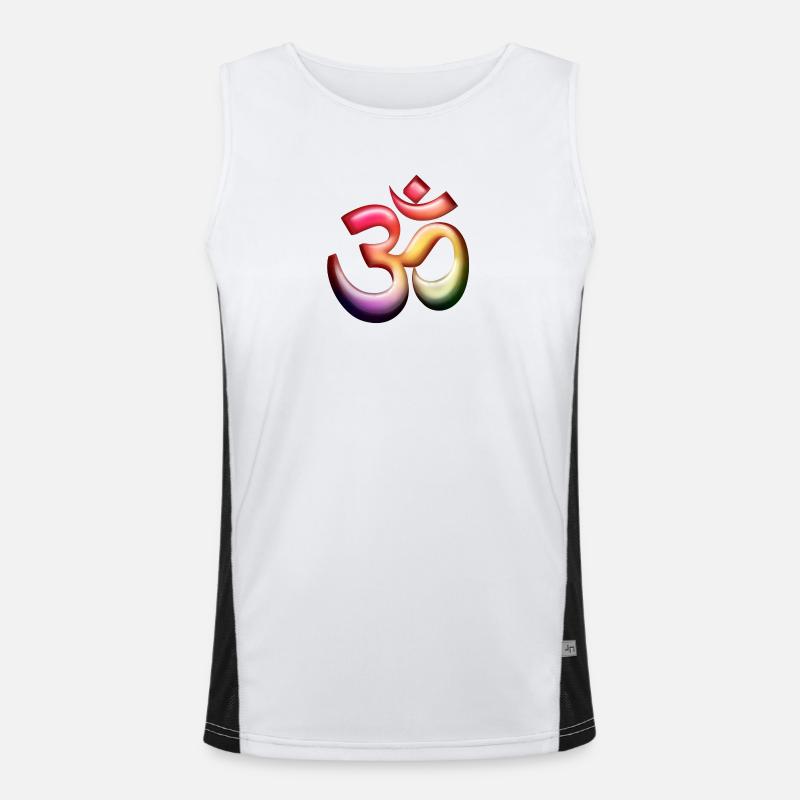 Om / Aum Symbol 3D colorful Men's Functional Contrast Tank Top 