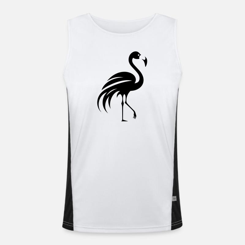Flamingo - Men's Functional Contrast Tank Top  - white/black