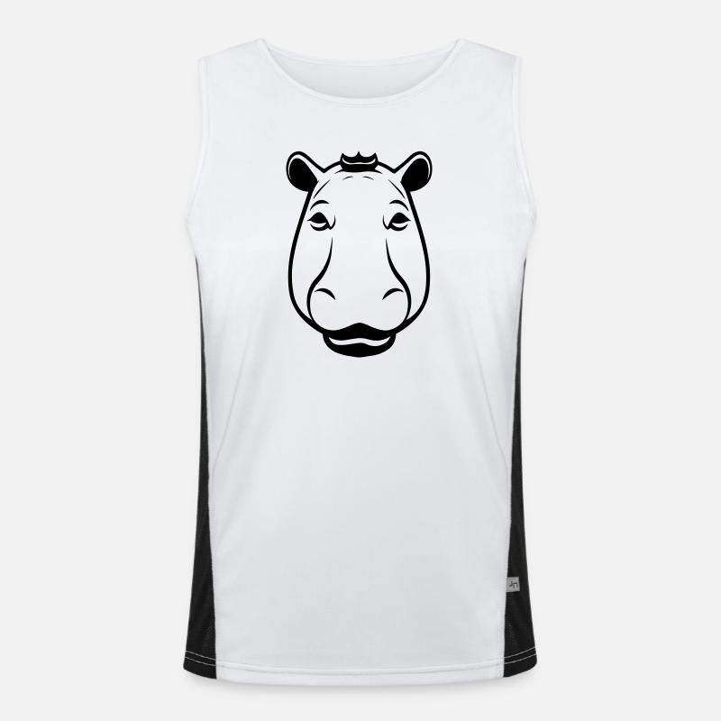 Nilpferd Funktionelles Kontrast-Tank Top für Männer 