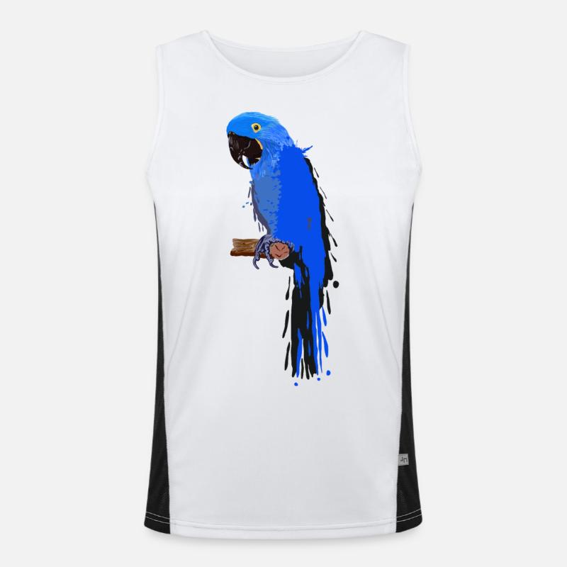 Hyazinth-Ara - Farbklecks Funktionelles Kontrast-Tank Top für Männer 