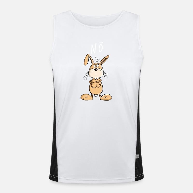 NÖ Hase Comic Ostern Geschenk Funktionelles Kontrast-Tank Top für Männer 