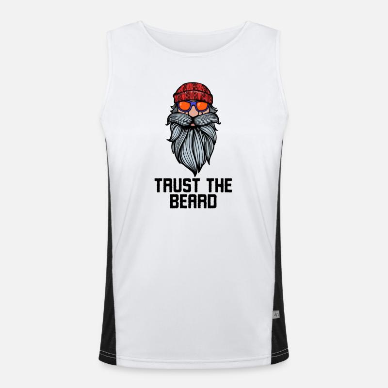 Gesichtsbehaarung Bart Statement Bärtig Vollbart Funktionelles Kontrast-Tank Top für Männer 