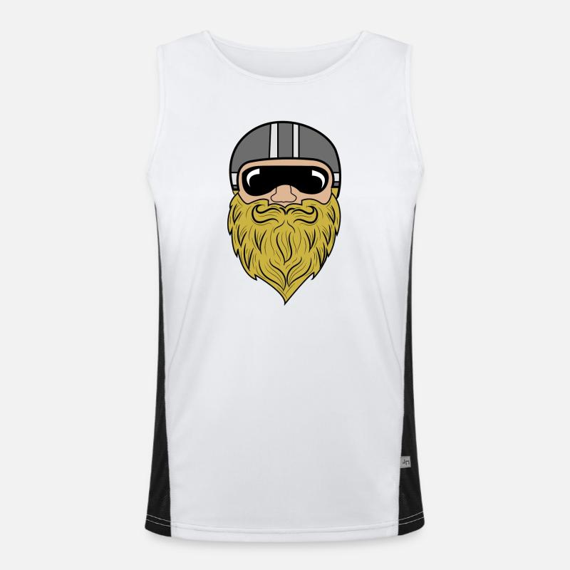 Beard Goatbeard Beard Hairstyle Mustache Beard Wearer Men's Functional Contrast Tank Top 