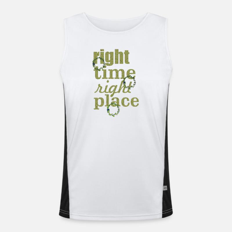 right time Funktionelles Kontrast-Tank Top für Männer 