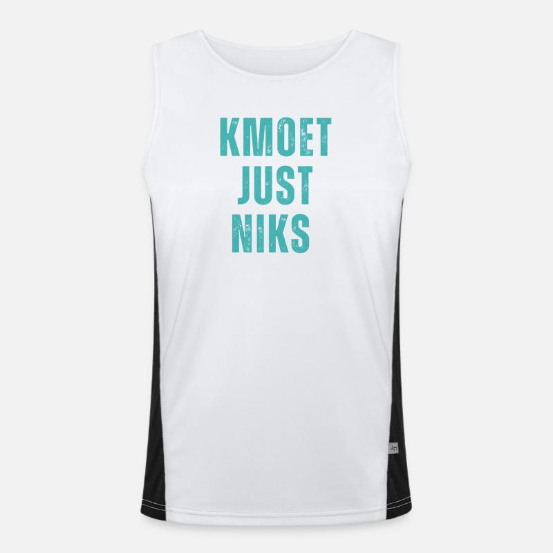 Kmoet just niks, Antwerps dialect Shirts Débardeur respirant contrasté Homme 