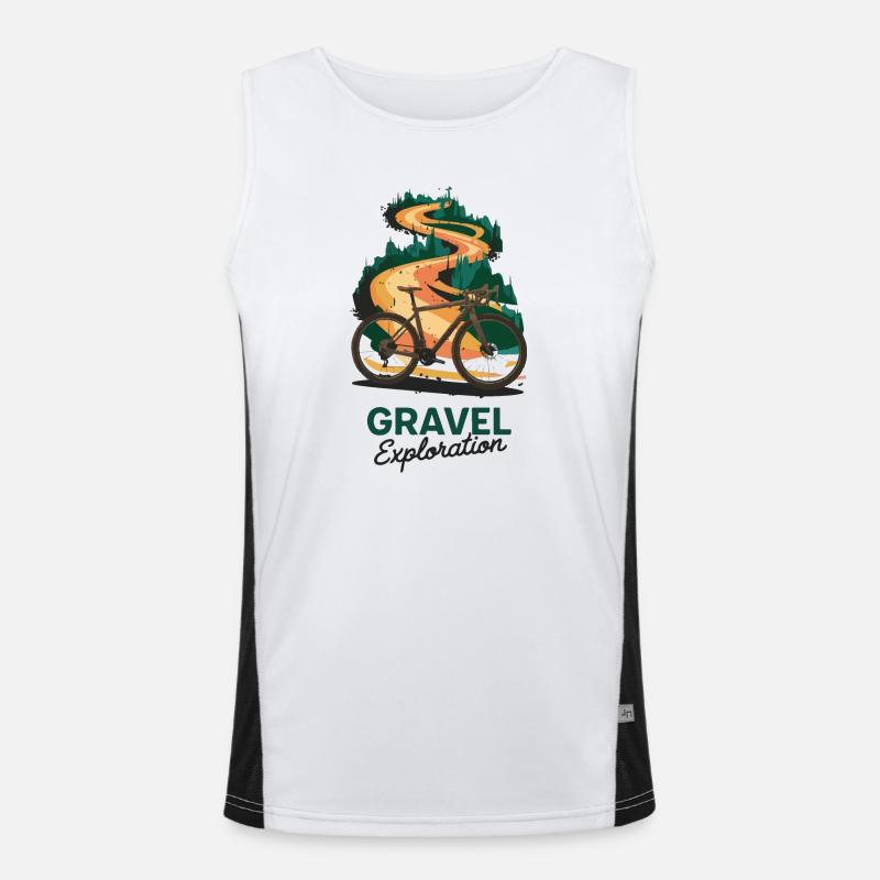 Conception de vélo d’exploration de gravier Débardeur respirant contrasté Homme 