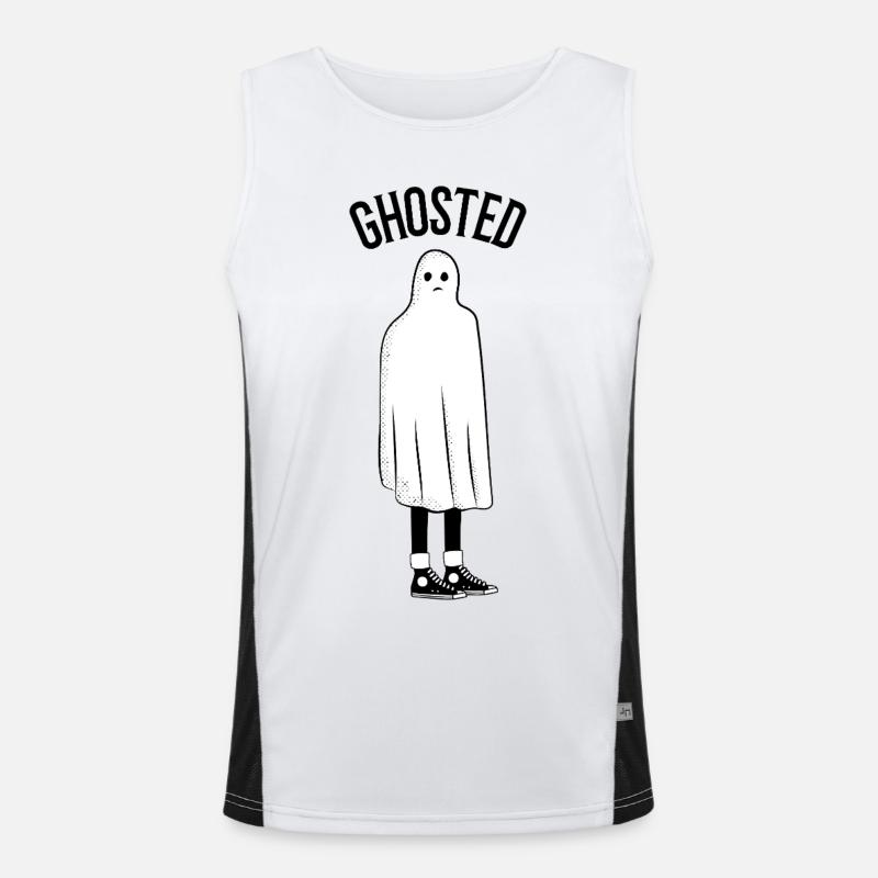 Ghosted Sad Ghost  Funktionelles Kontrast-Tank Top für Männer 