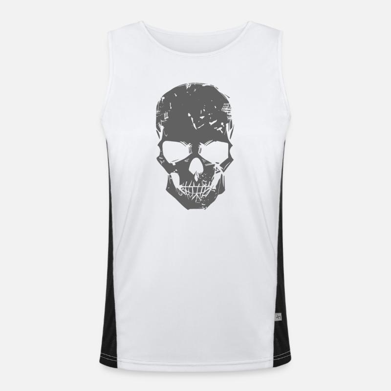 Skull Grey Men's Functional Contrast Tank Top 