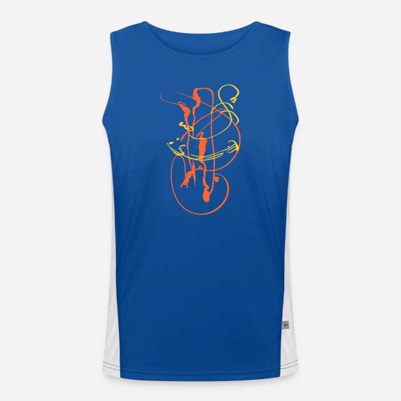 Abstract Men's Functional Contrast Tank Top 