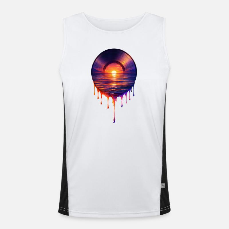 Dripping vinyl Men's Functional Contrast Tank Top 