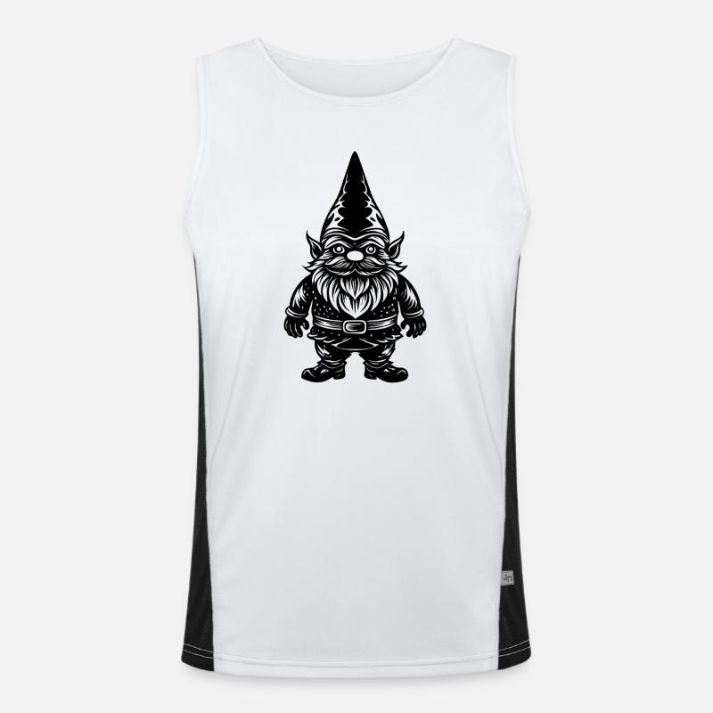 Gnome Funktionelles Kontrast-Tank Top für Männer 