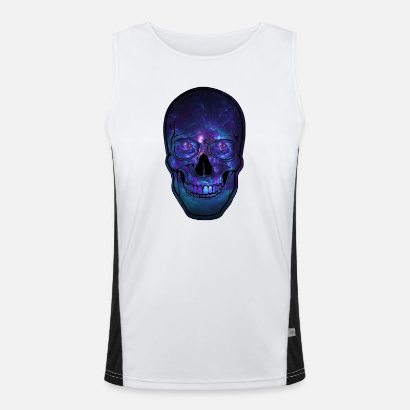 Galactic Skull Nebula Men's Functional Contrast Tank Top 