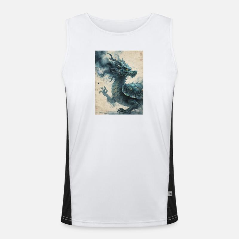 Cosmic Harmony: Xuangui – Infinity - Men's Functional Contrast Tank Top  - white/black