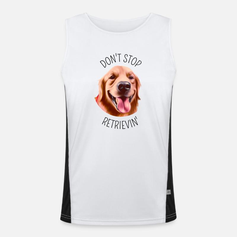 Don't stop Retrievin' - Gift for dog lover Men's Functional Contrast Tank Top 