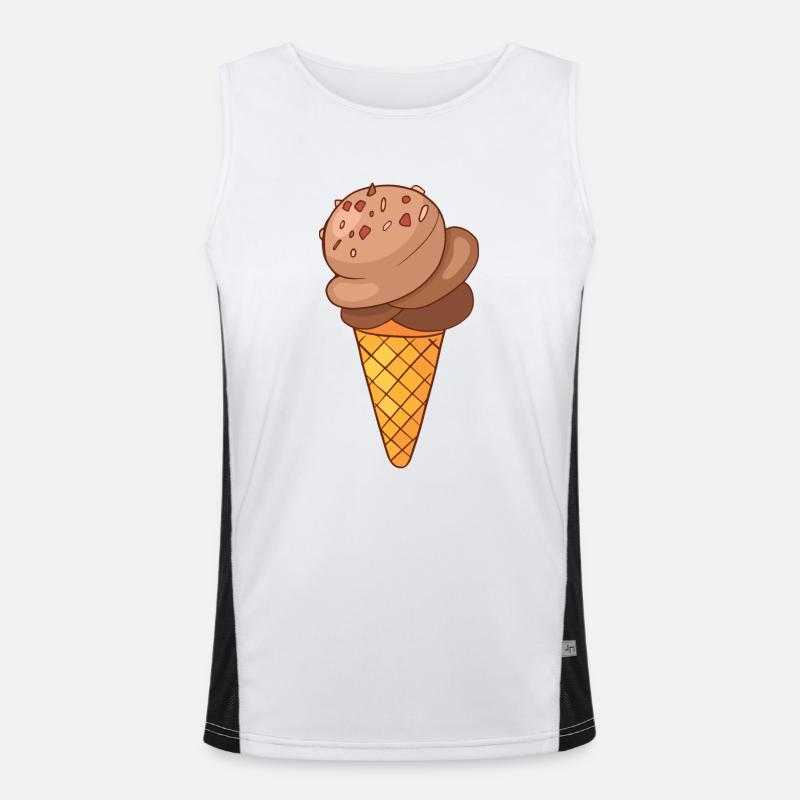 Eis Speiseeis Eiskrem Eiscreme Kugeleis Eisbecher Funktionelles Kontrast-Tank Top für Männer 