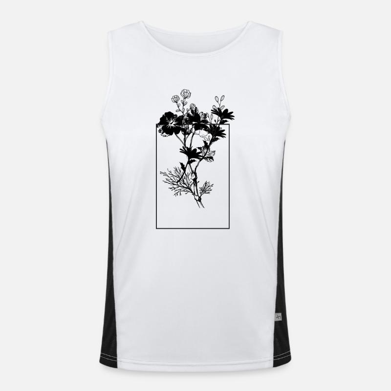 Blumenthron originelle Geschenkidee Funktionelles Kontrast-Tank Top für Männer 