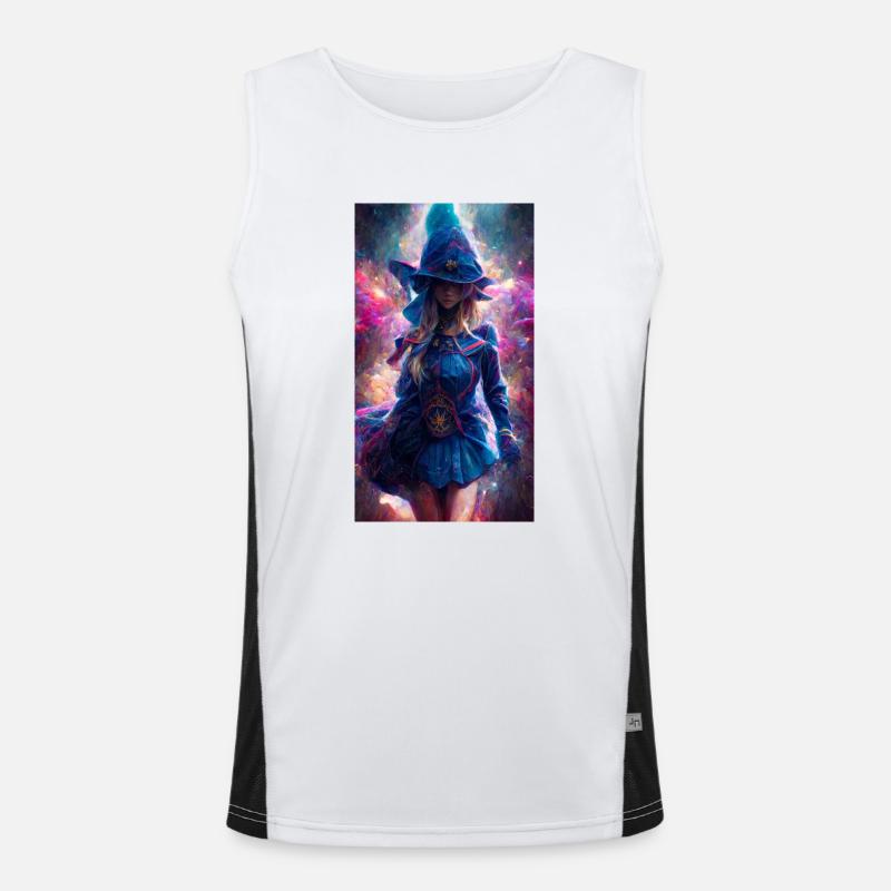Blaue Hexe Funktionelles Kontrast-Tank Top für Männer 