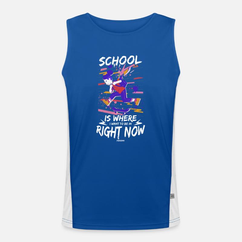 Schule Einschulung Mädchen Skateboard Longboard Funktionelles Kontrast-Tank Top für Männer 