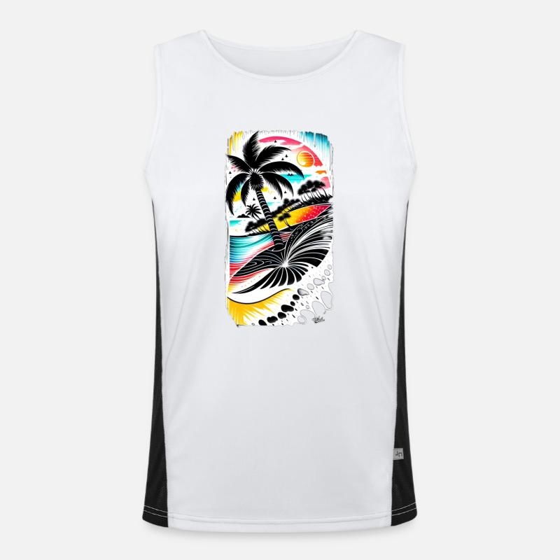Summer Vibes #4 Funktionelles Kontrast-Tank Top für Männer 