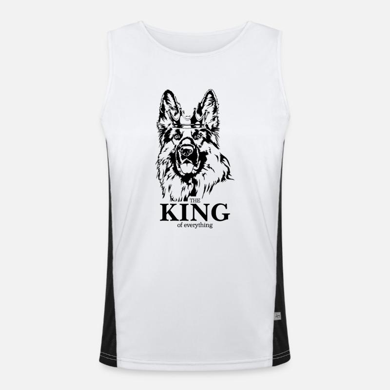 Deutscher Schäferhund King of everything Hunde Funktionelles Kontrast-Tank Top für Männer 