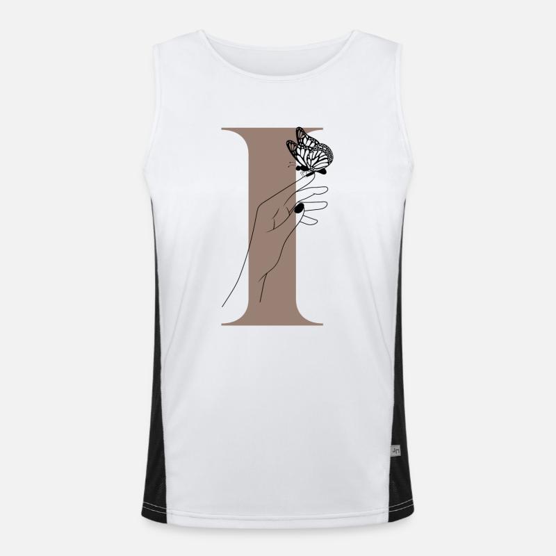 Letter I Magic Butterfly Men's Functional Contrast Tank Top 