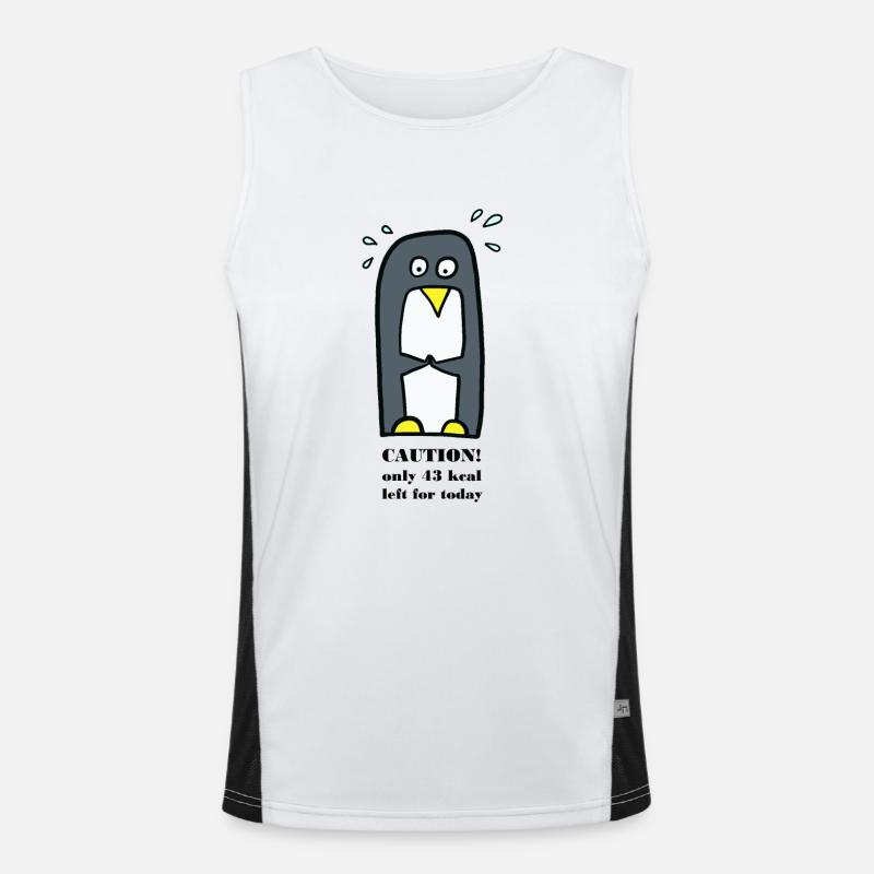 Penguin on a diet Men's Functional Contrast Tank Top 