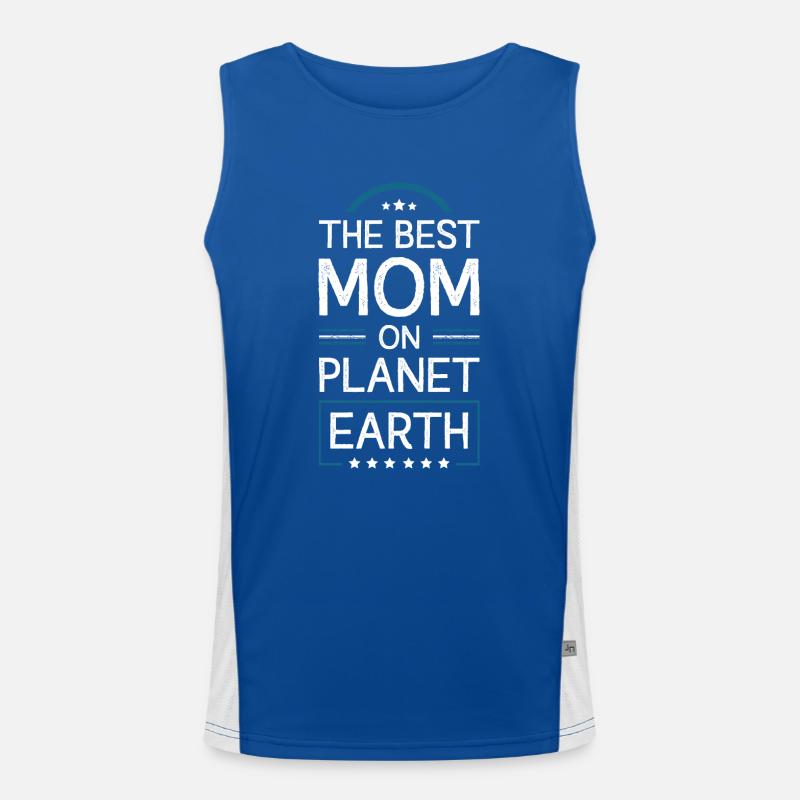Beste Mom Mama Zitat Mutter Funktionelles Kontrast-Tank Top für Männer 