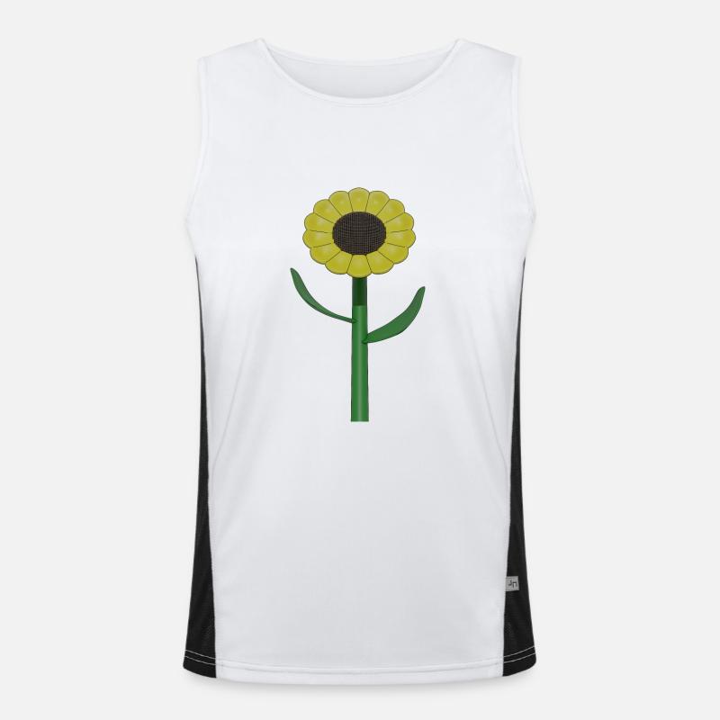 Sonnenblume Funktionelles Kontrast-Tank Top für Männer 