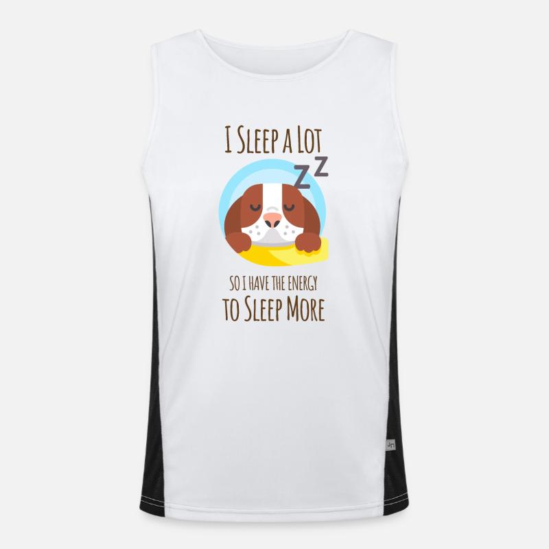 Sleep Lover Dog Men's Functional Contrast Tank Top 