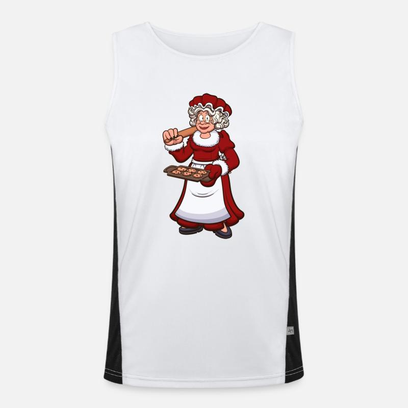 Mère Noël avec des biscuits Débardeur respirant contrasté Homme 