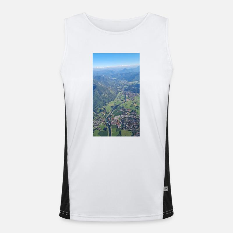 Von Oben Funktionelles Kontrast-Tank Top für Männer 