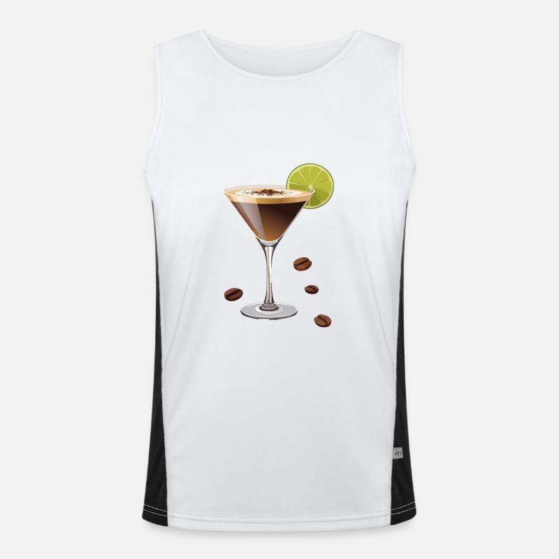 Espresso Martini - Cocktail Funktionelles Kontrast-Tank Top für Männer 