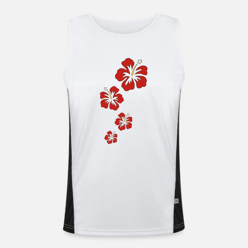 hibiskus Funktionelles Kontrast-Tank Top für Männer 