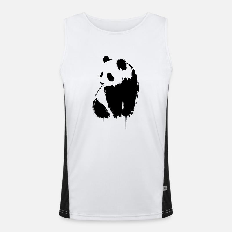 Panda Funktionelles Kontrast-Tank Top für Männer 